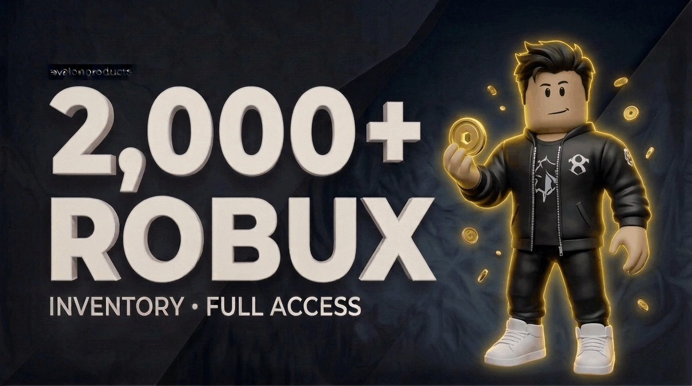 Roblox 2000+ Robux Inventory Account